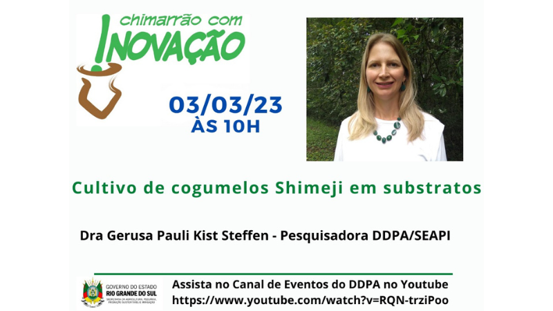 A pesquisadora abordar&aacute; t&eacute;cnicas de cultivo de shimeji em diferentes substratos